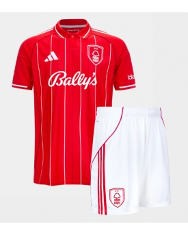 Nottingham Forest Maglia Gara Casa Repliche 2025-26 Bambino Maniche Corte